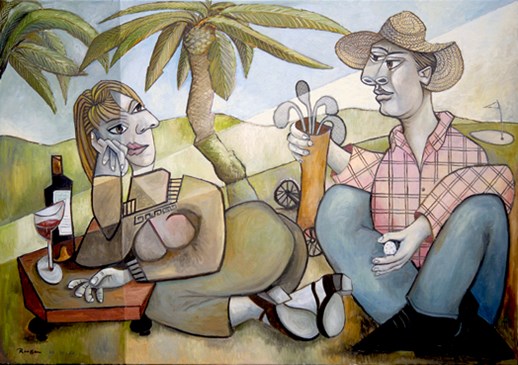 Couple on the green